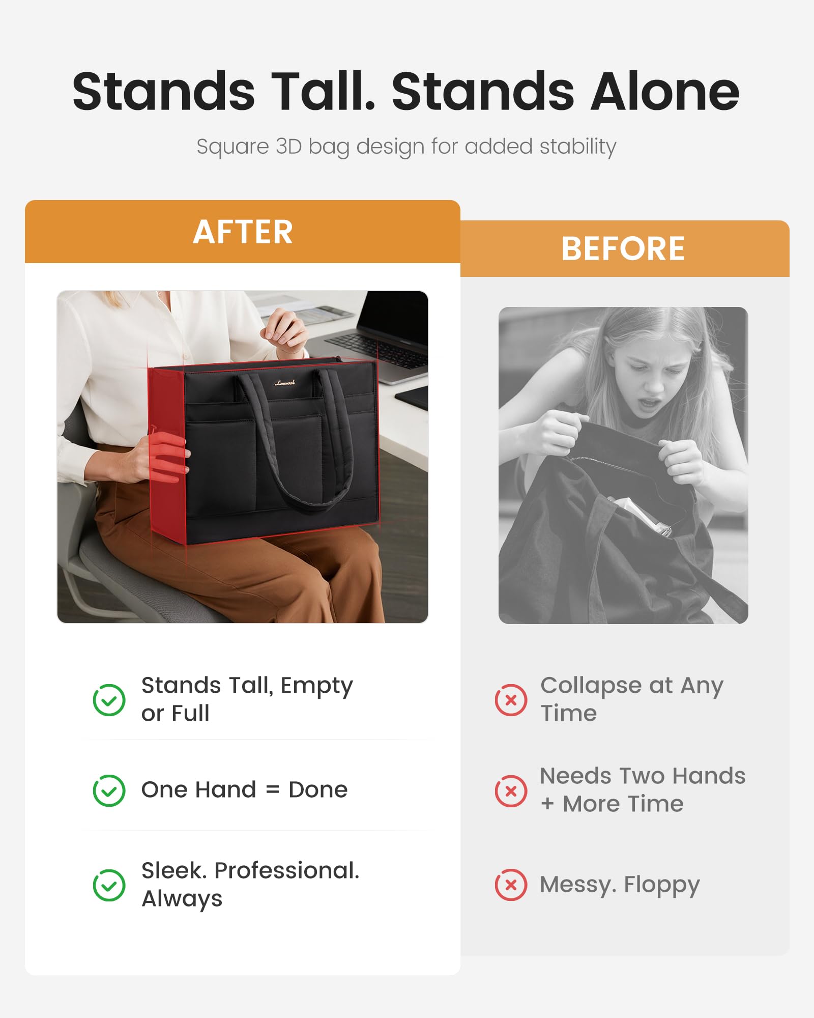 LOVEVOOK Borsa shopper da donna, borsa per computer portatile, grande borsa per insegnanti, borsa a tracolla per università business