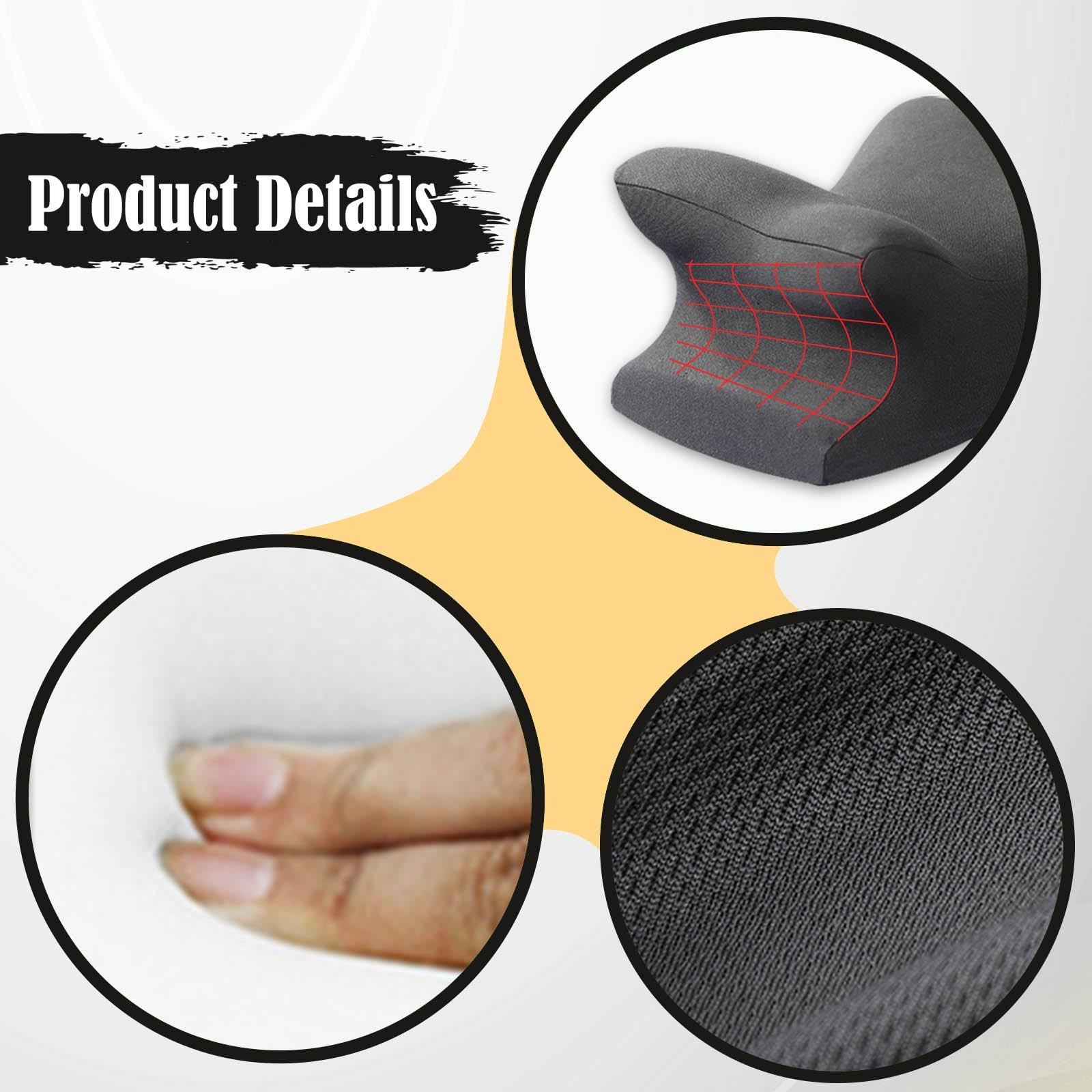 LOVIVER Cuscino da scrivania con poggiatesta, Versatile, Comodo, con Fodera Rimovibile, ergonomico, per Viaggi, aule, Ufficio, Grigio