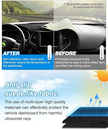 Miniatura 4 de Cartist Cubierta de tablero compatible con CRV CR-V 2023 2024 2025, accesorios para salpicadero, alfombrilla antideslizante antideslizante