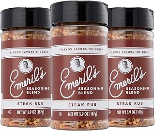 5 Oz, 3-Pack and 6-Pack Seasoning Blend: Original Essence, Cajun, Blackened, Chicken Rub, Steak Rub and Rib Rub Best Seasonings and Spices for Cooking (Steak Rub - 3PK)