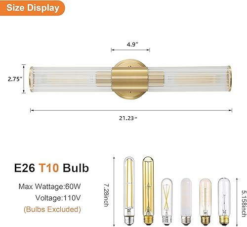 Miniatura 4 de Juego de 2 apliques de pared para baño, color negro mate, juego de 2 lámparas de pared modernas, apliques de metal con pantalla de vidrio blanco,