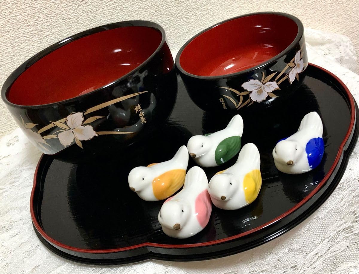 【桂由美】漆器　多様盆・お椀　10枚セット 和食器 宴会 イベント 誕生日 Amazon.co.jp: 桂由美 和食器 漆器 高級 お椀セット 正月 膳