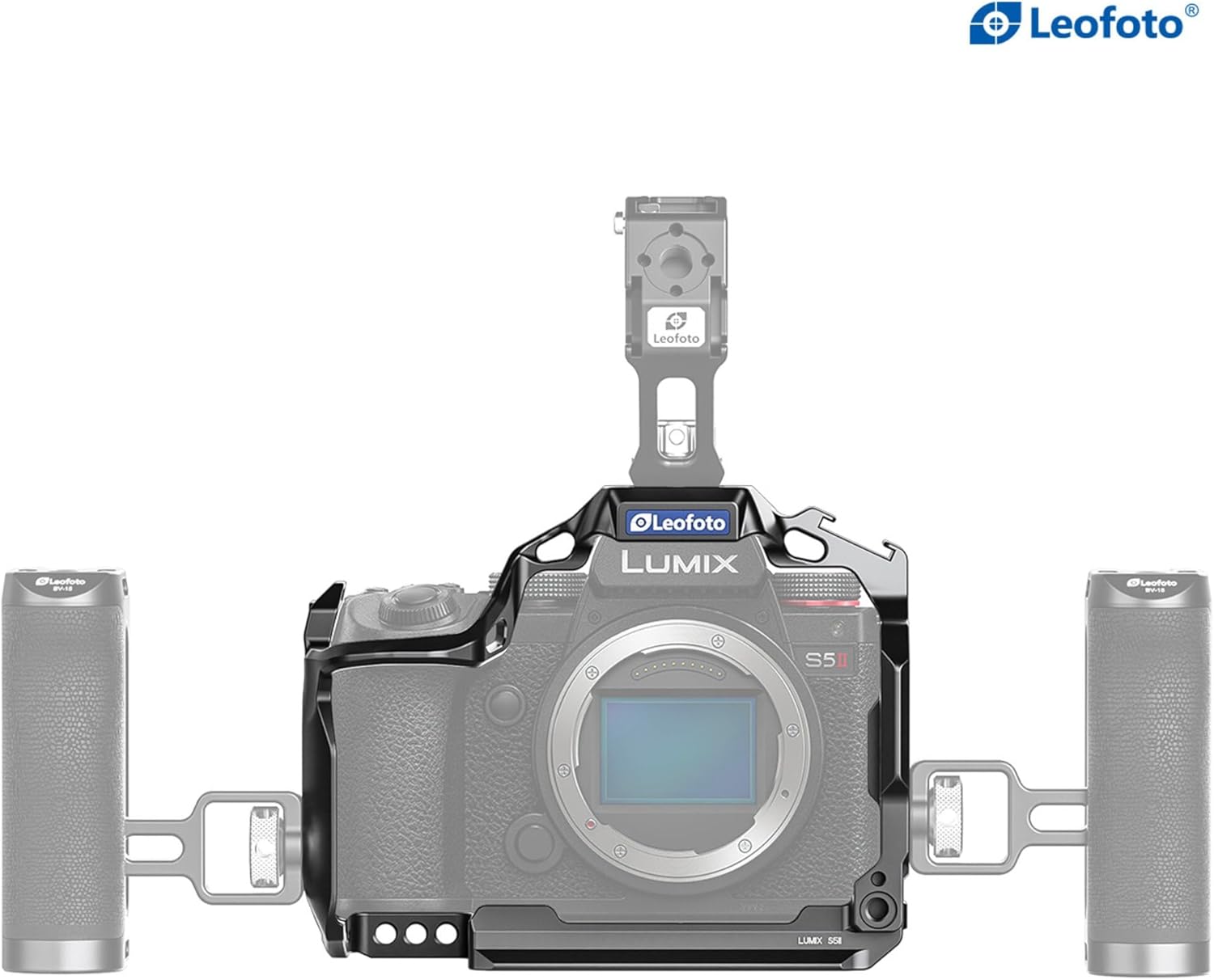 Leofoto Lumix S5II Camera Cage, for Panasonic Lumix S5 II, ARRI, Anti-Twist, Lightweight, Arca Compatible