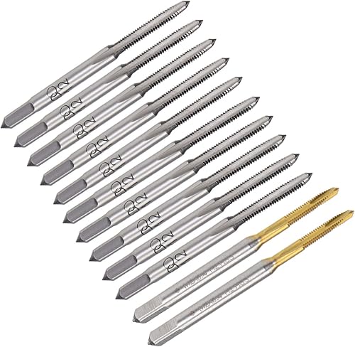 uxcell 5 piezas métricas de mano 2 piezas de rosca de punto en espiral M2 rosca 0.4 paso 3 flautas de acero de alta velocidad