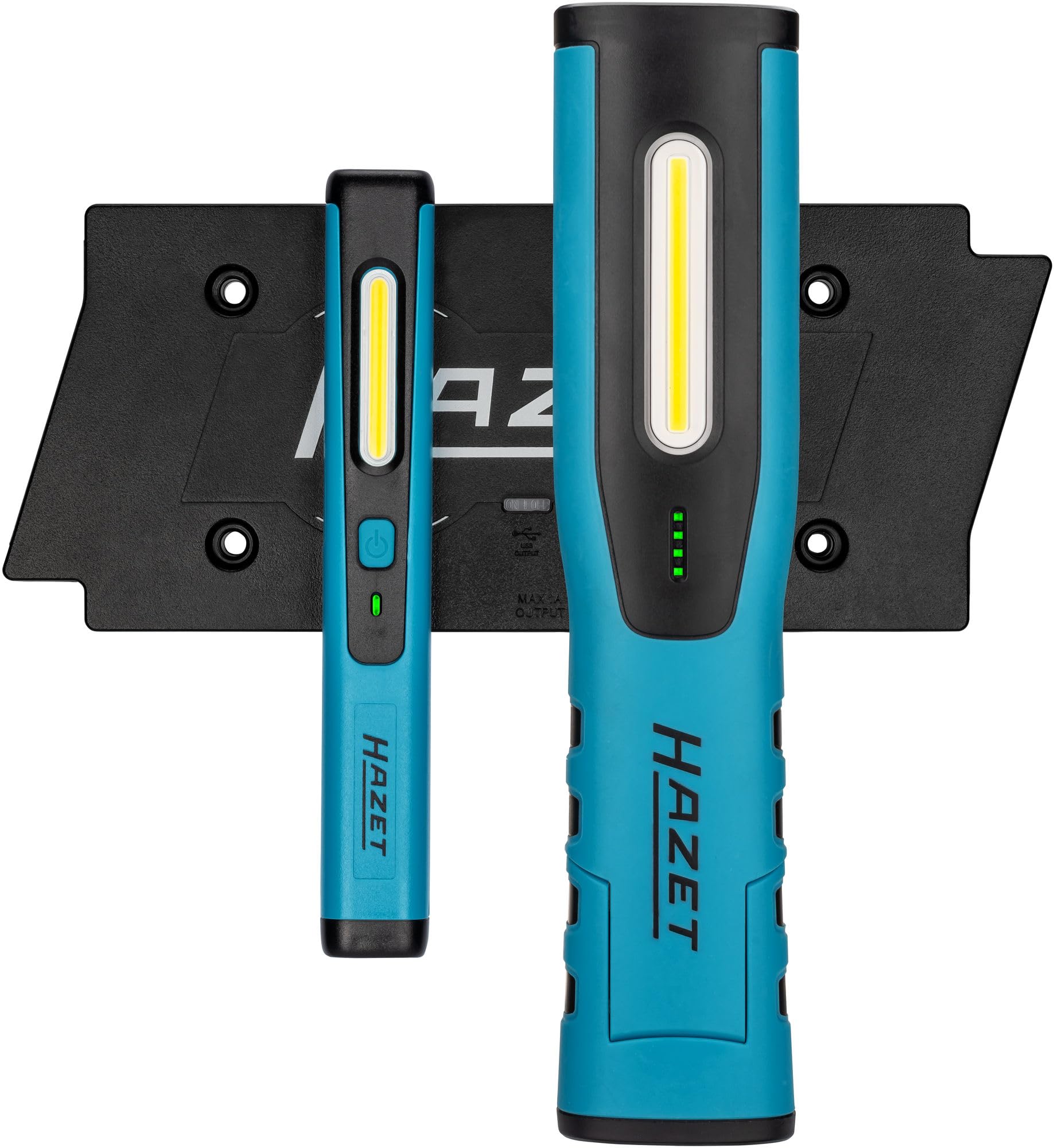 HAZET LED Lampen Set 1979W2/3, wireless charging, 3-teilig, inkl. Pen Light, LED-Lampe, dual wireless charging pad, USB-C Kabel, Netzteil