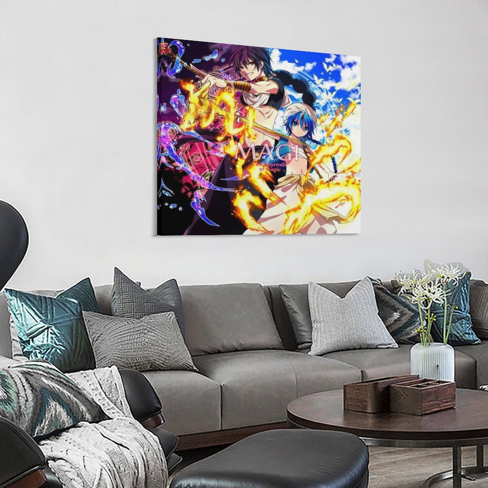 Magi The Labyrinth of Magic Anime Poster (51) Canvas Wall Art