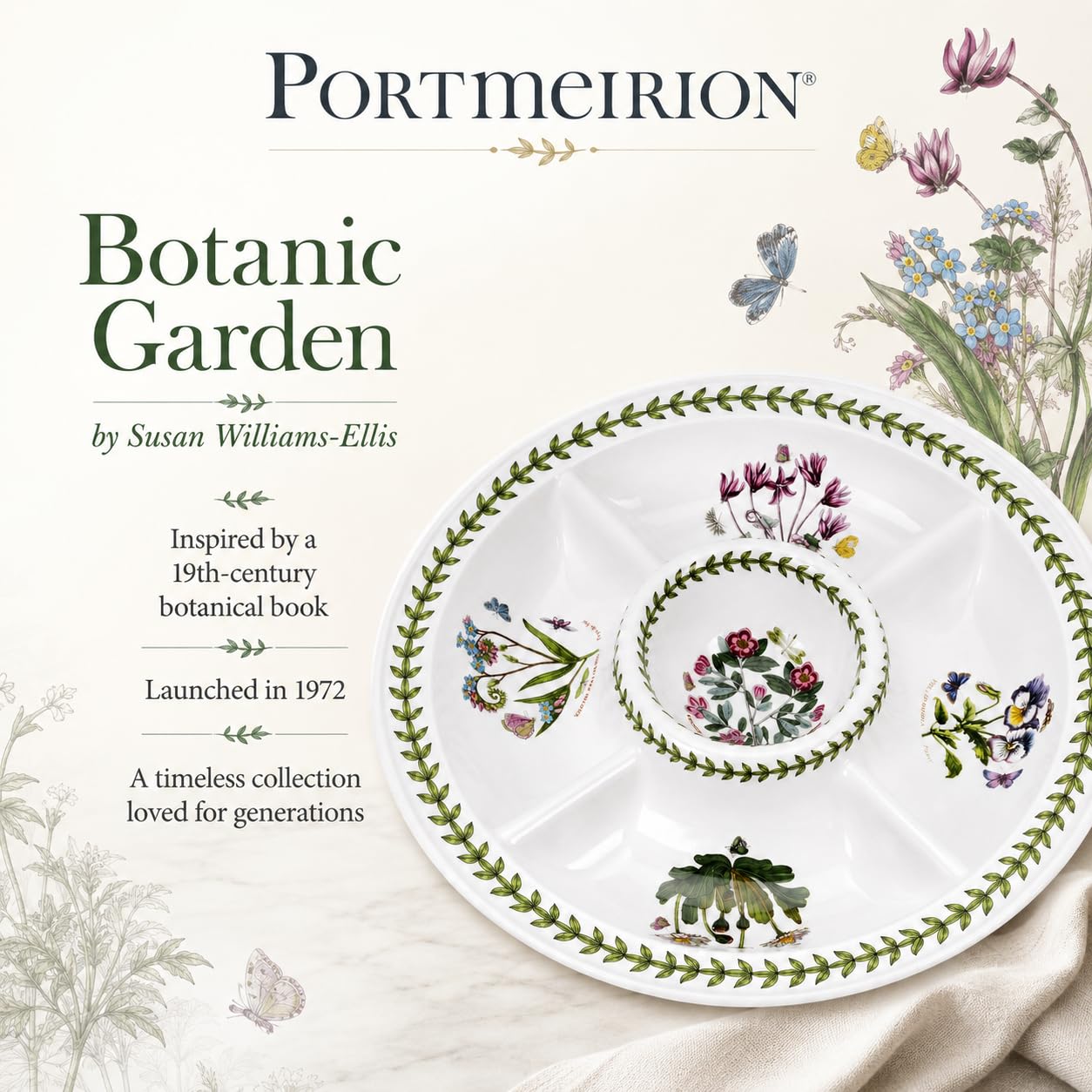 Portmeirion Botanic Garden Chip and Dip by Portmeirion
