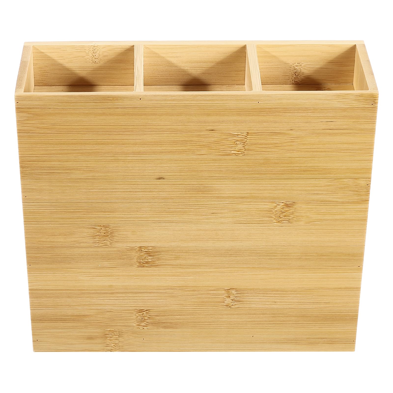 Caja de té de bambú natural con 9 compartimentos, organizador de bolsas de té, 3 niveles, forma trapezoidal, para hogares, oficinas
