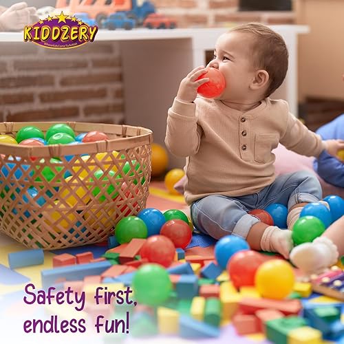 Miniatura 6 de Pelotas para bebé | 100 bolas de plástico para jugar | Colores brillantes y vibrantes para bebés y niños pequeños, para piscina de pelotas, tienda