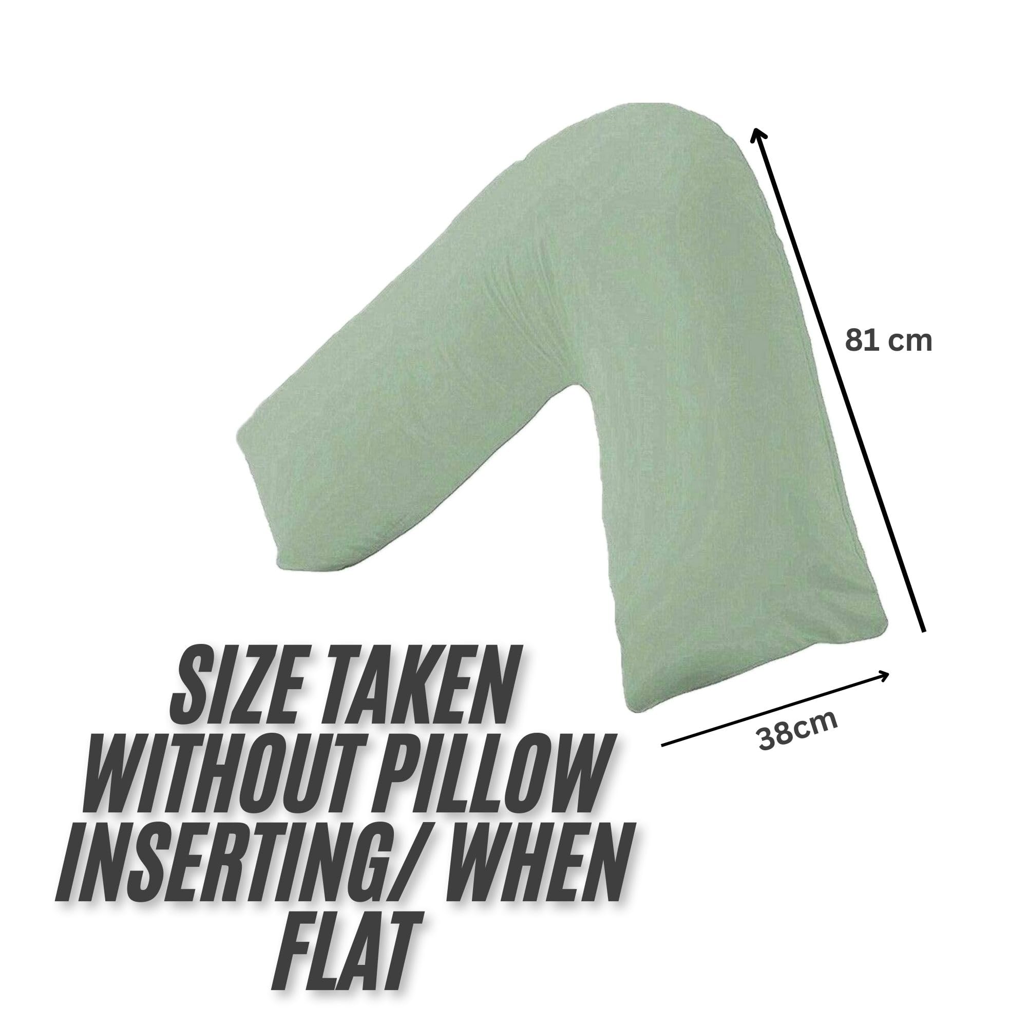 URBAN GROOVE V Shaped Pillowcase Cover Plain Polycotton Back & Neck Support Orthopaedic/Pregnancy/Nursing Pillowcase Cover - Image 2