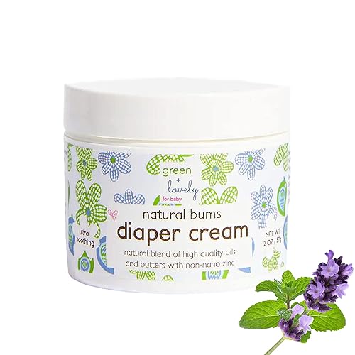 Natural Bums - Crema antidermatitis para pañales (sin químicos), fabricada con manteca de karité orgánica y coco. Manzanilla lavanda calmante. No