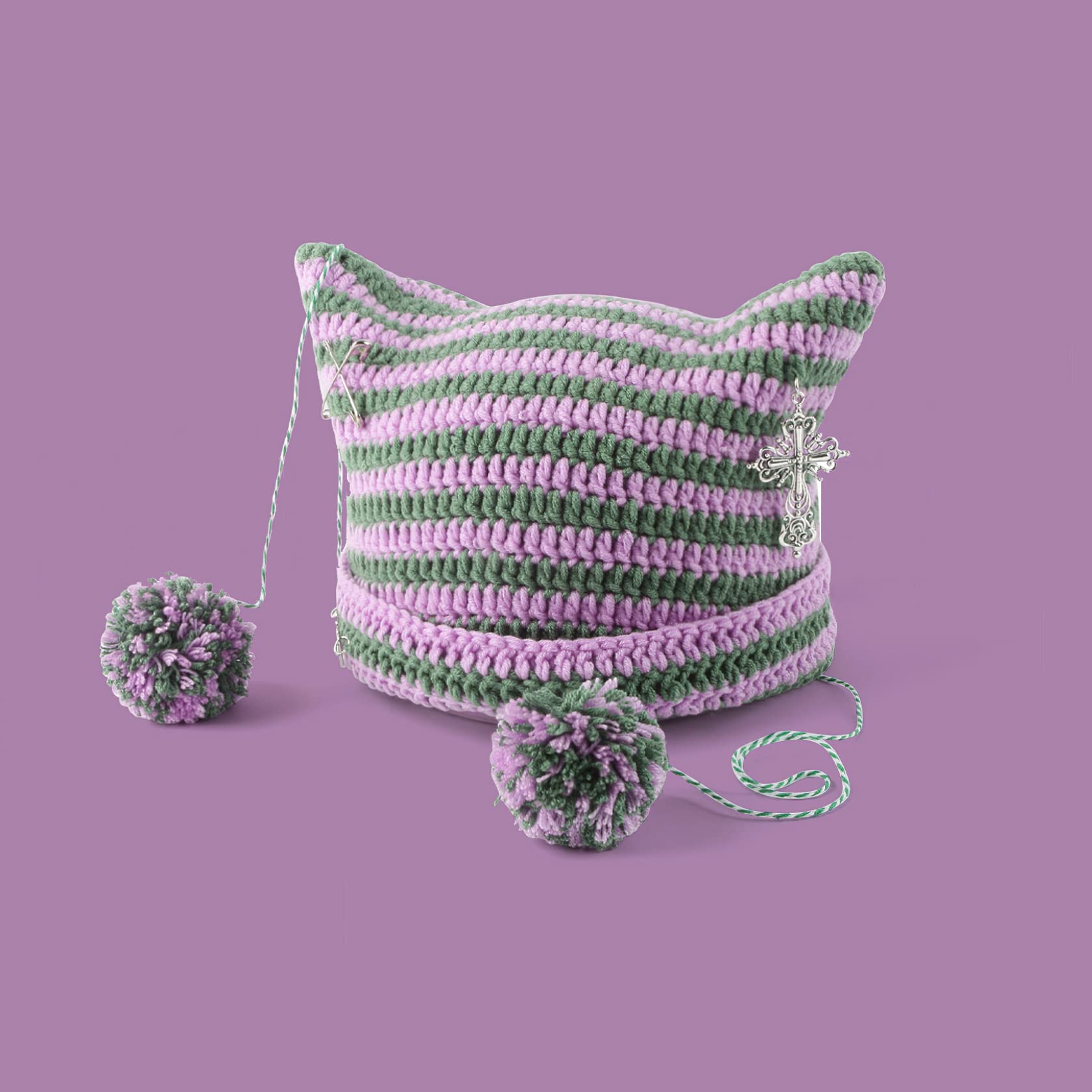 Crochet Hats for Women Vintage Beanies Women Fox Hat Grunge Goth Beanies Hat Y2K Accessories Slouchy Beanies for Women