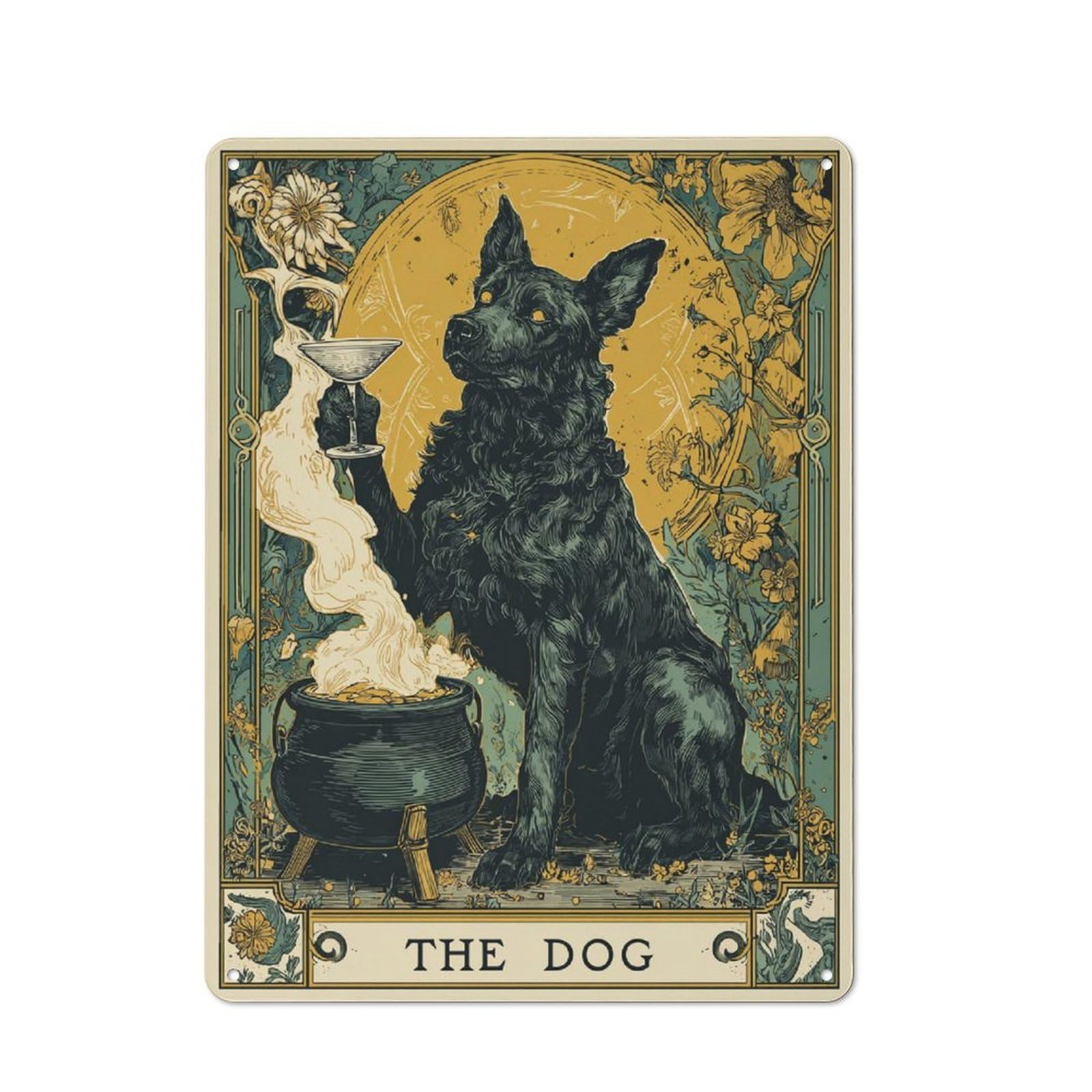 Junmoney Canine Elixir -1 Metal Plaque 40X30cm With For Hallway Wall, Retro Decor, For Wall Display Collectors