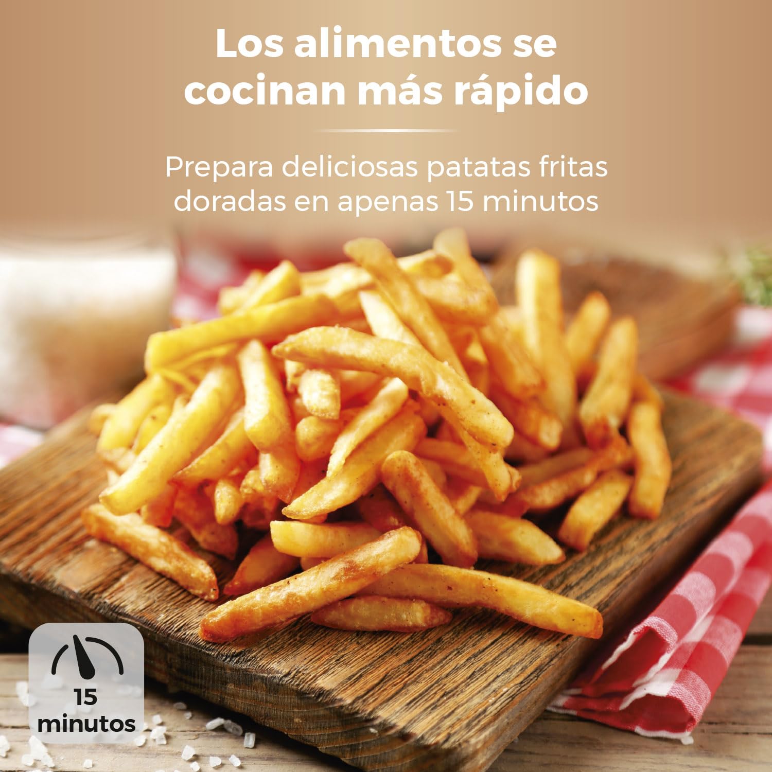 Tower T17021RG Freidora de Aire Tamaño Familiar: Air Fryer con Circulación de Aire Rápida y Temporizador de 60 Minutos: Freidora Sin Aceite de 4.3 L, 1500 W, Negro Oro rosa
