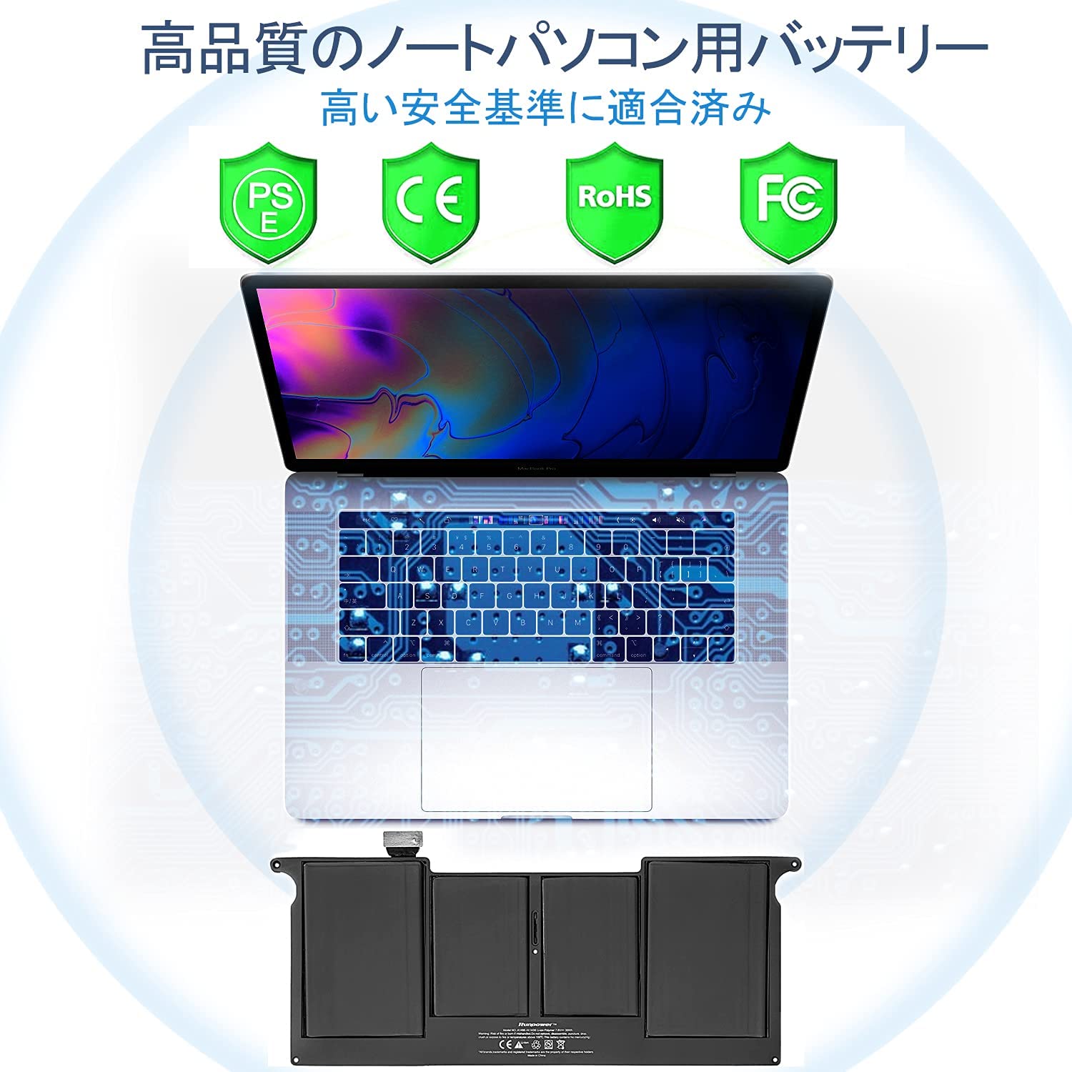 Amazon.co.jp: A1406 A1495 バッテリー、Runpower ラップトップ 