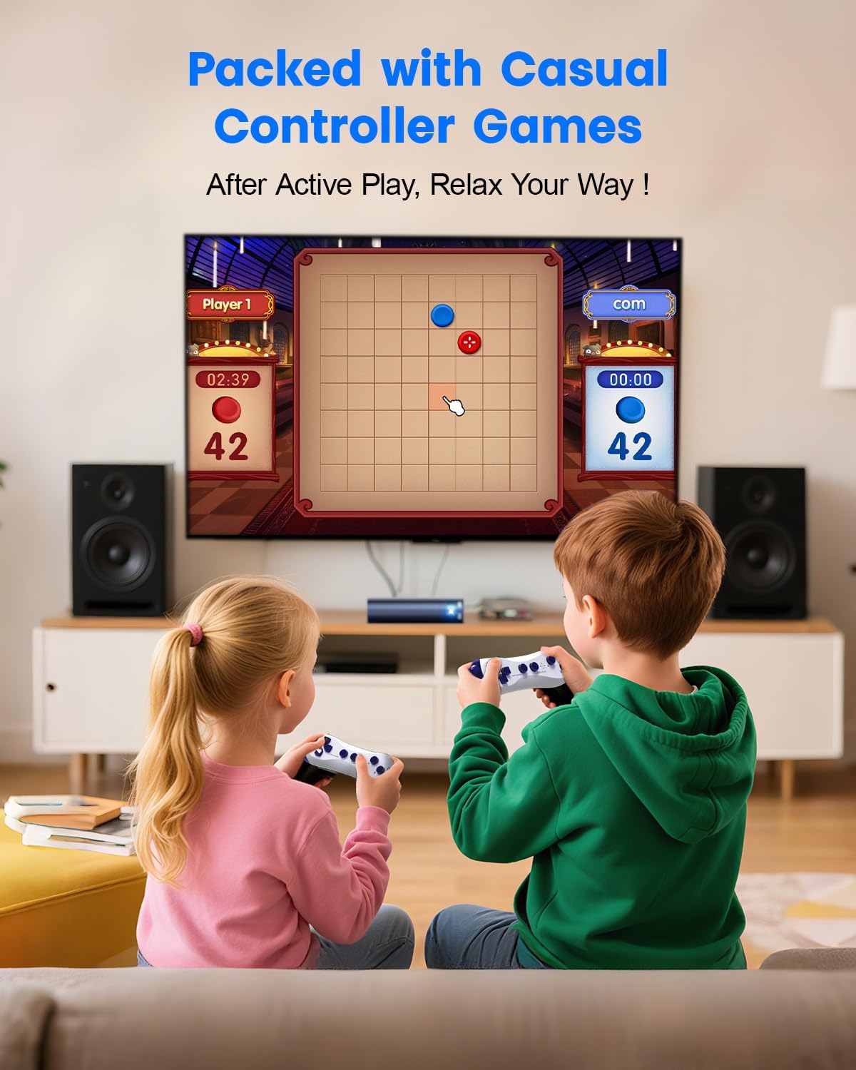 Kinder-Spielkonsole: aktive Spiele & Plug-and-Play – Geschenk für Mädchen und Jungen | Für aktive Spiele im Innenbereich, Spaß mit der Familie und Partys; Geschenk für Jungen und Mädchen ab 3 Jahren