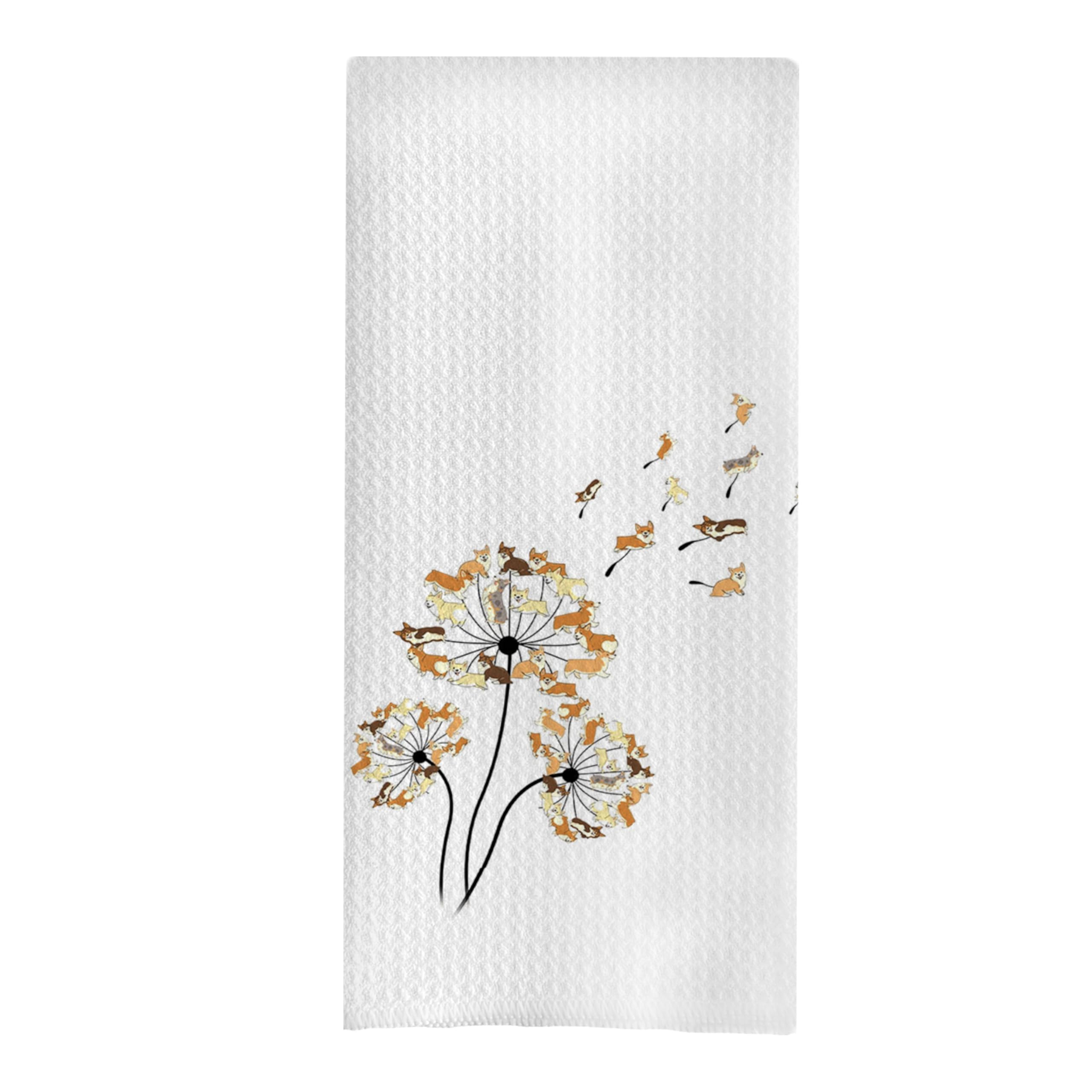 Funny Corgi Kitchen Towels - Funny Corgi Decorative Dish Towels for Kitchen, Corgi Hand Towels, Corgi Tea Towels, Corgi Gifts for Corgi Lovers, 16x24 Inch