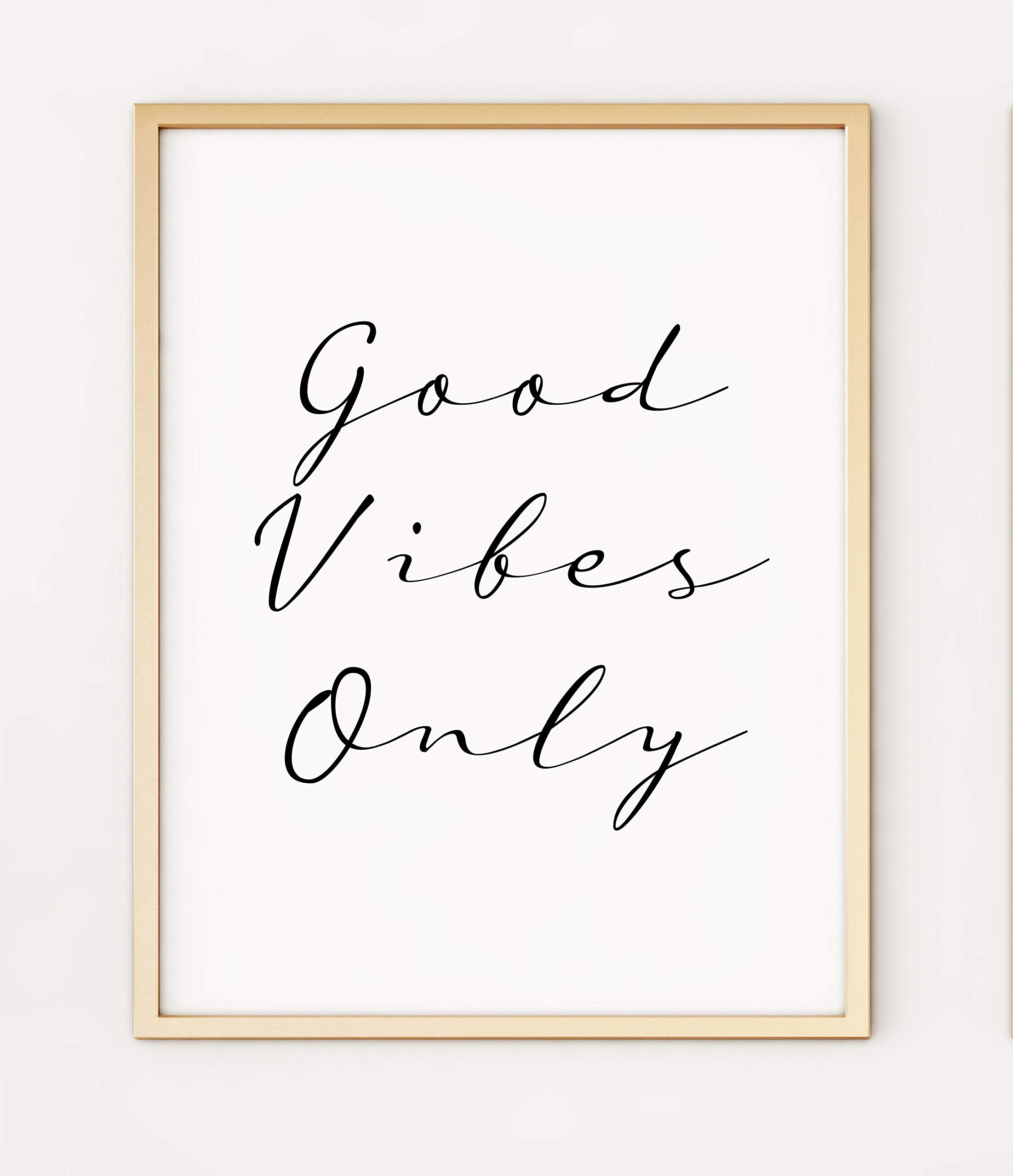 Print Galore Good Vibes Only Typography A4 Poster Print Po475