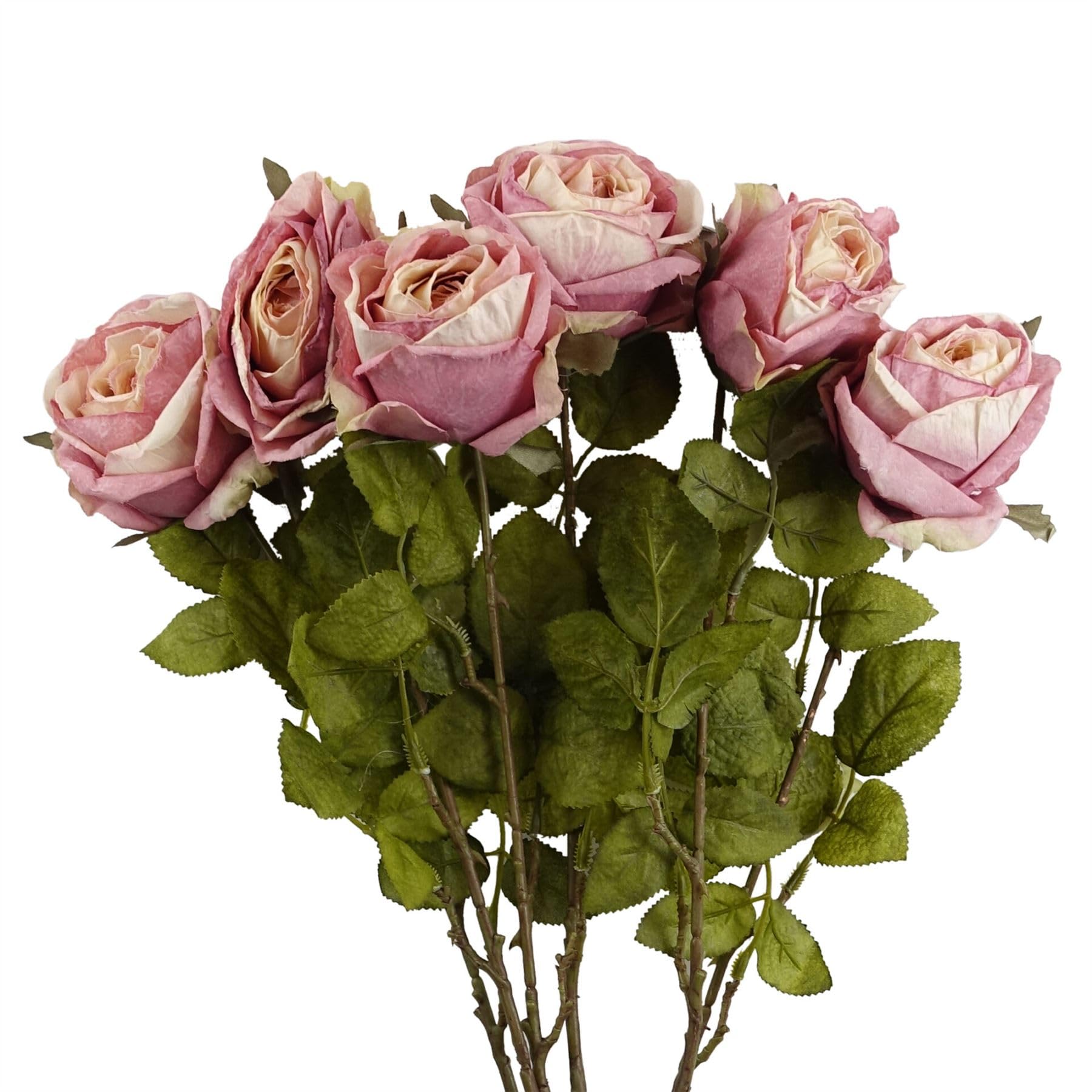 B&Q -  Pack Of 6 X 70Cm Artificial Light Pink Rose