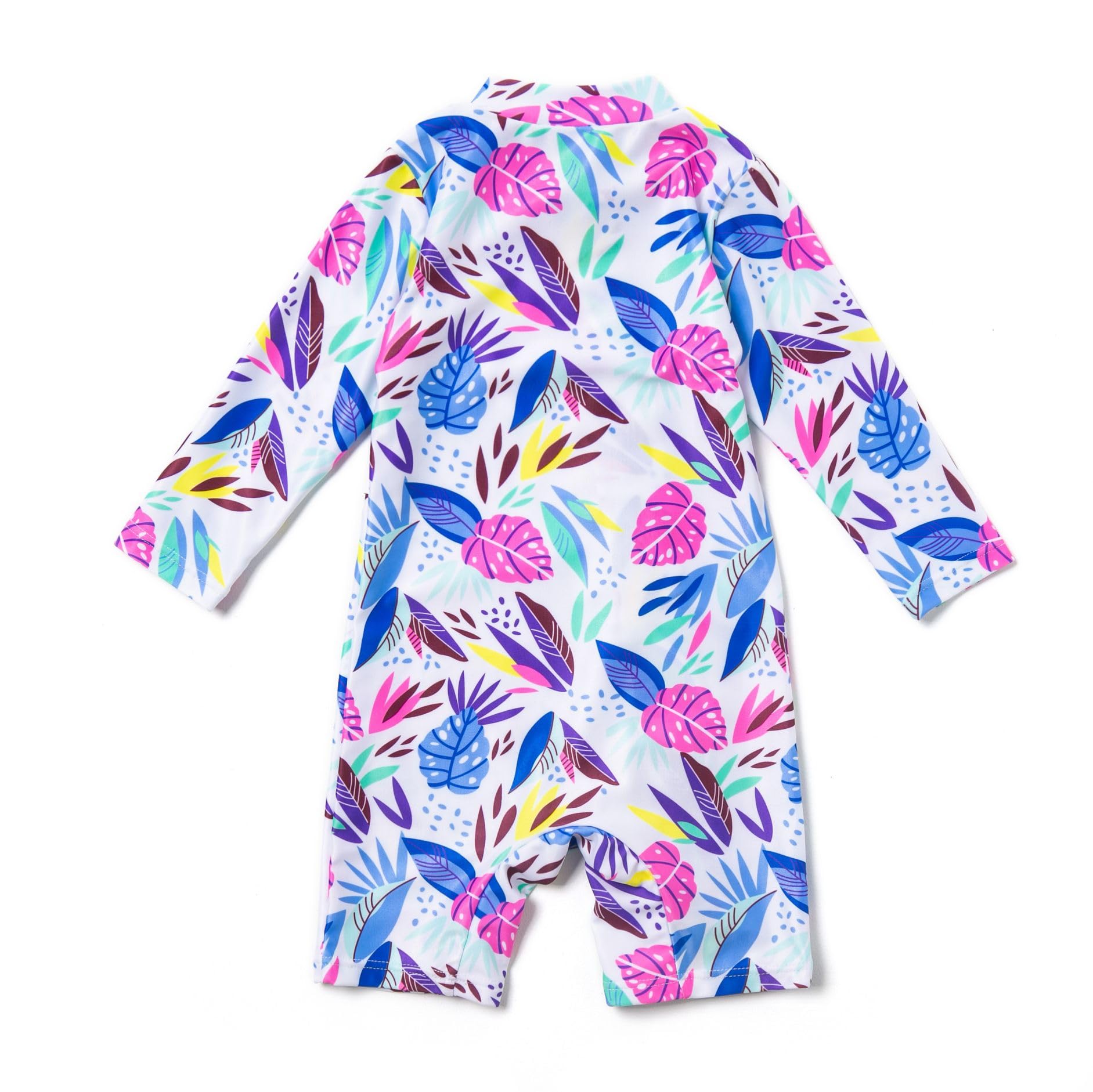 BONVERANO Costume da bagno riciclato da bambina con chiusura lampo intera protezione UV 50+