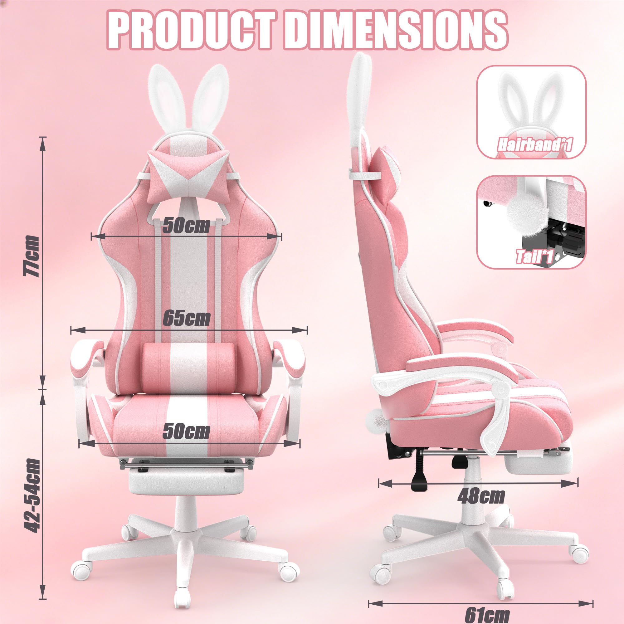 Verdego Chaise Gaming Ergonomique Massage, Fauteuil Gaming Simili Cuir