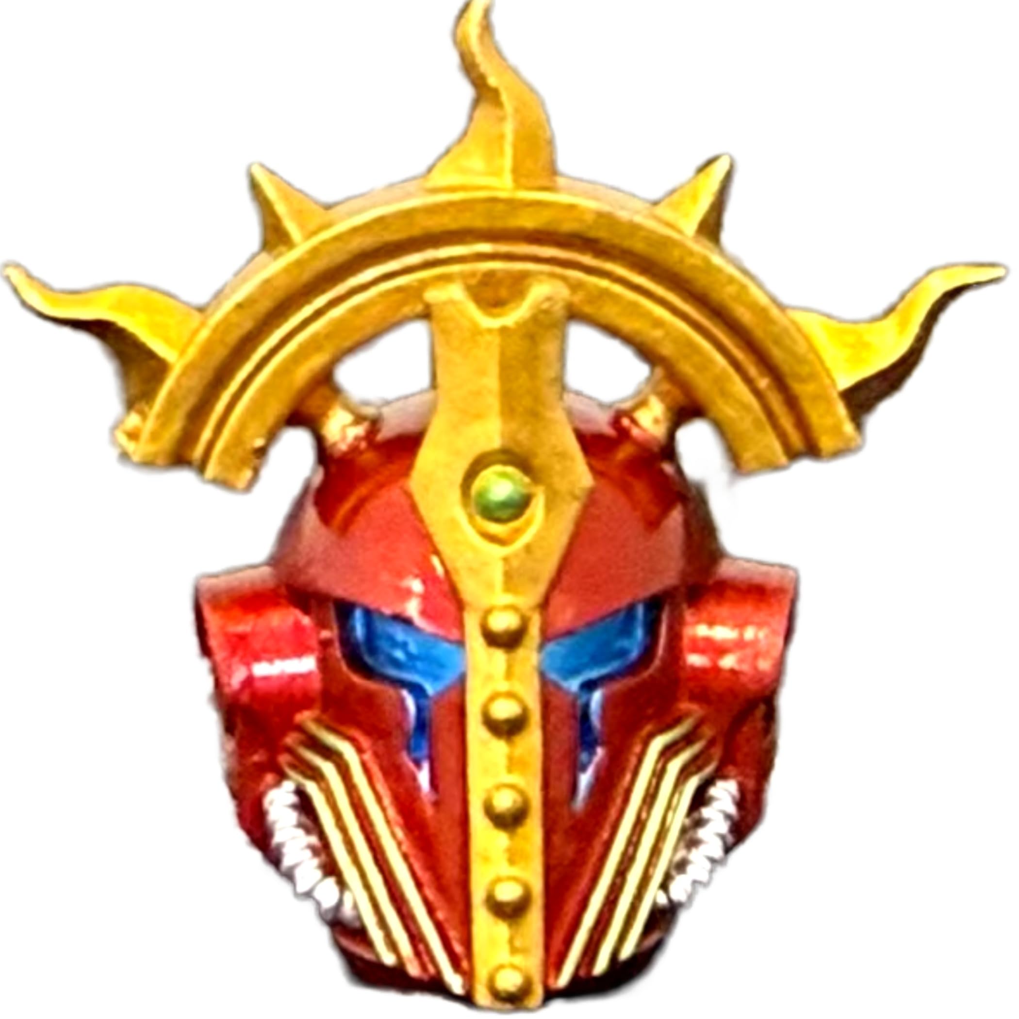 JOYTOY WH 40K 3D Printing Resin Weapon Thousand Sons Helmet Khenetai Occult Cabal Magistus Amon Ahzek Ahriman Accessory Pack-Compatible with 1/18 Scale Action Figures Applicable to JOYTOY Products
