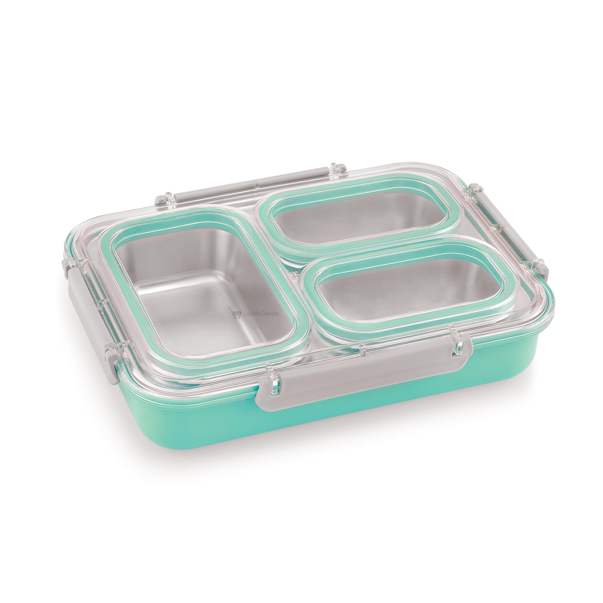 LUCIDO Dine in Airtight Stainless Steel with Food Grade PU Insulated Lunch Tiffin Box for Office, School, Kids, Men, Women (DINEIN-Seagreen) (B0CT8ZC1TV) Amazon Price History, Amazon Price Tracker
