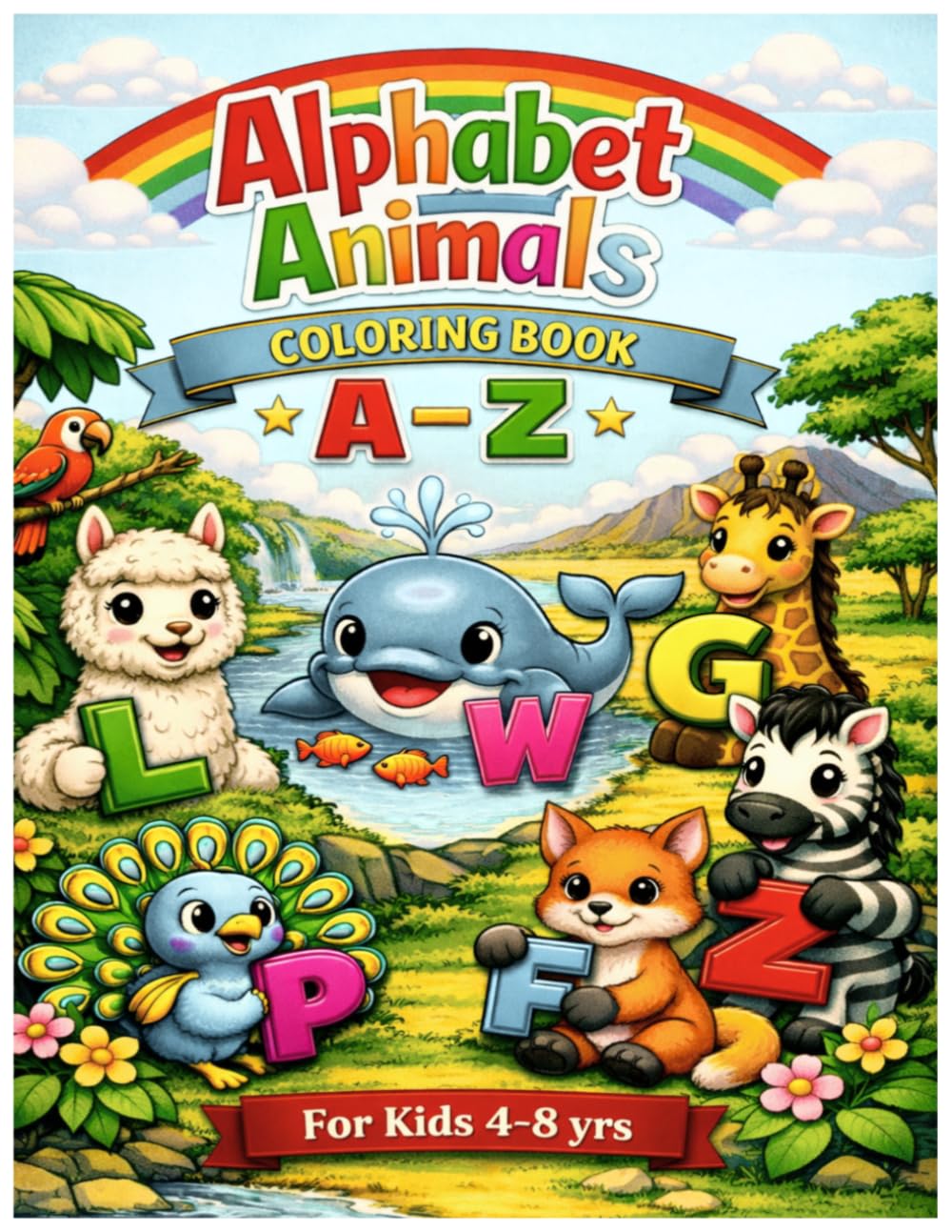 Alphabet Animals Coloring Book A-Z