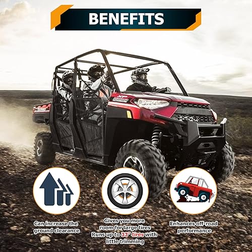 Miniatura 2 de WeiSen Kit de elevación completa de 3 pulgadas, soporte de elevación de suspensión delantera y trasera, espaciador compatible con Polaris Ranger