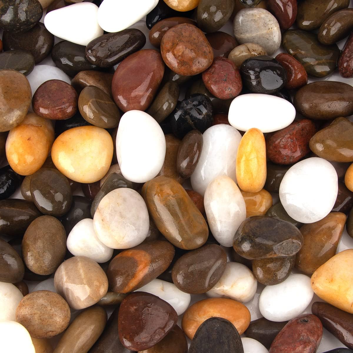 BLQH 18 Pounds Pebbles Aquarium Gravel River Rock, Natural
