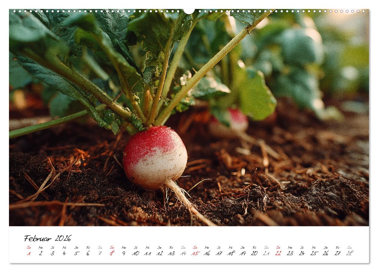 Gemüsegarten - Gemüse aus dem eigenen Garten (hochwertiger Premium Wandkalender 2026 DIN A2 quer), Kunstdruck in Hochglanz: Selbstversorgung und ... Zucchini und mehr (CALVENDO Lifestyle)