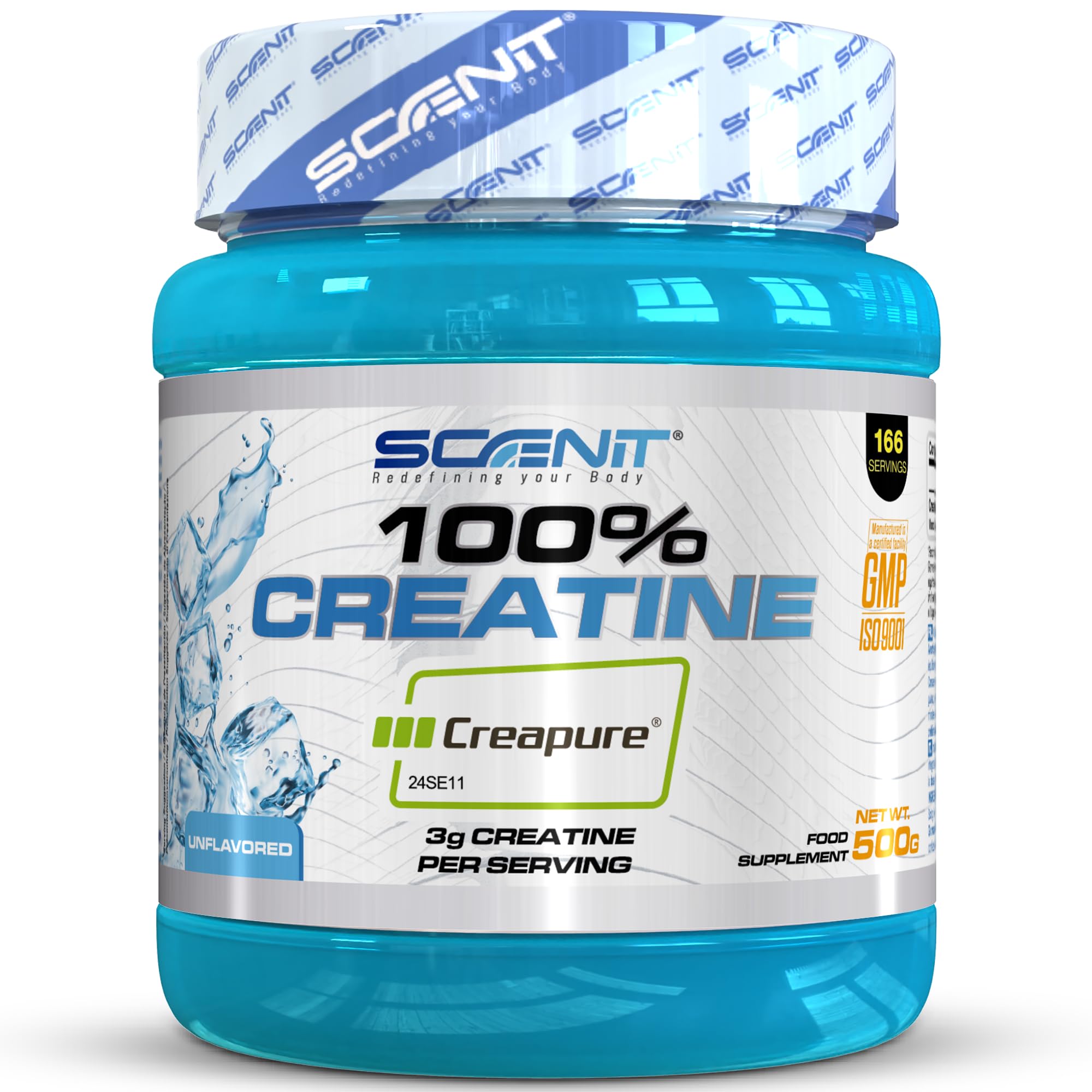 Creatina Creapure - 100% Creatine Creapure - 500 g - Creatina Monoidrata creapure - Creatina monoidrato creapure - Creapure Creatine - Creatina Micronizzata - Creatina Creapure Polvere (500 g)