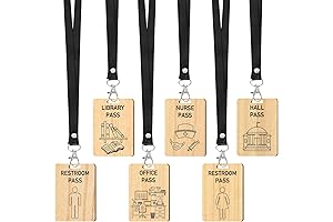 Wooden Hall Pass Lanyard and School Pass Set: Essential Tool for Classroom Management