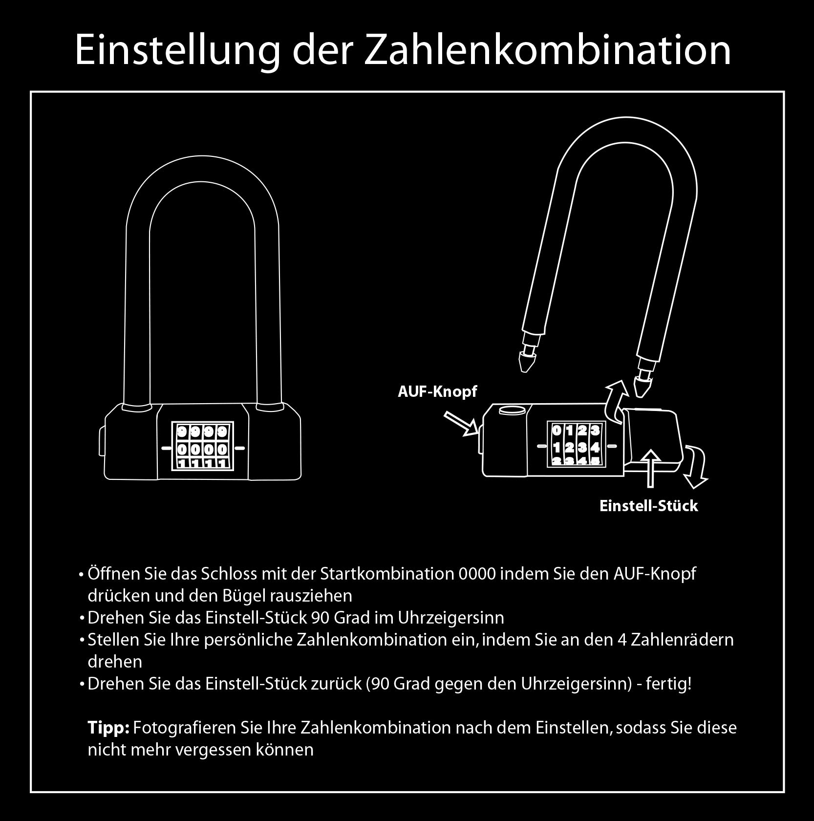 KOHLBURG Zamek rowerowy U-Lock, grubość 15 mm, mały i bardzo lekki | Bezpieczny, z uchwytem, blokada U, z kombinacją, ulock kombinowany, do roweru wyścigowego i e-roweru