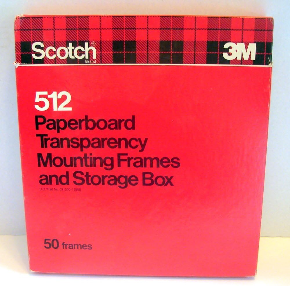 Cardboard Transparency Mounting Frames in Storage Box