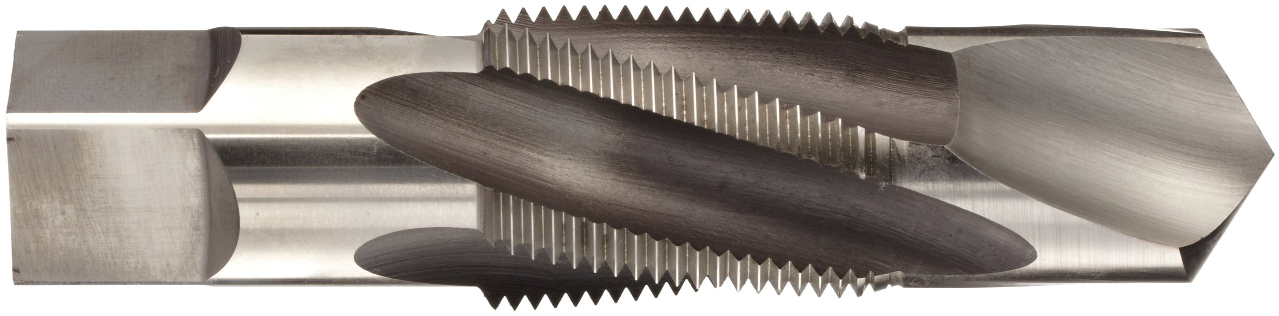 Dormer E653 High-Speed Steel Combination Drill and Pipe Tap, NPT, Uncoated (Bright) Finish, Round Shank with Square End, 1/4