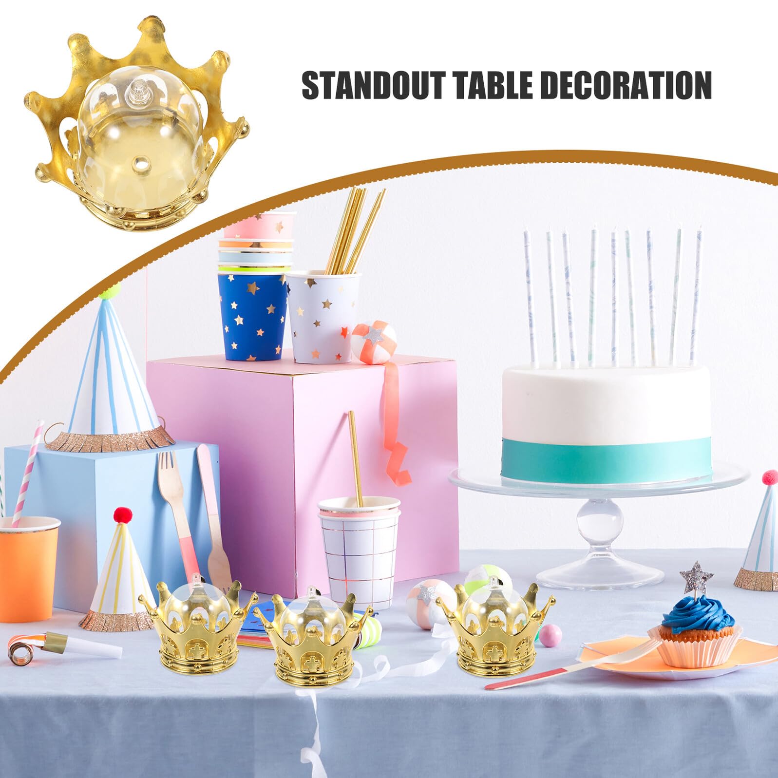 LIFKOME 36 Stück Teiliges Candy Party Box in Kronenform Goldene Hochzeit Süßigkeitenbehälter Tragbare Geschenkverpackung für Geburtstag Jubiläum und Festliche Anlässe
