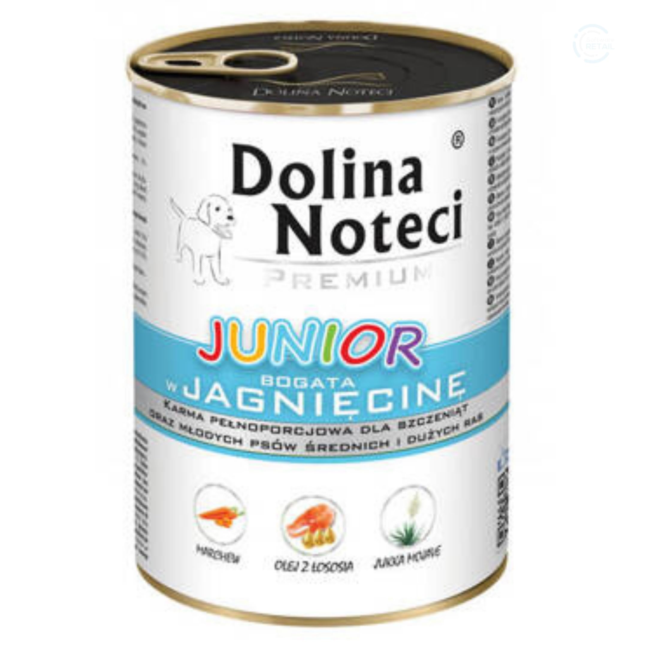 Dolina Noteci Premium Give Your Puppy the Best Start with Junior Wet Dog Food Loaded with Nutrients, Essential Proteins & Pure Natural Goodness! (Lamb, 400g)