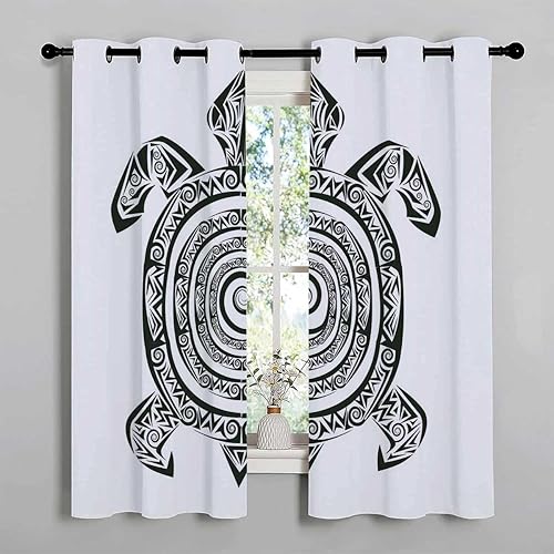 Miniatura 2 de Cortinas De Cocina Modernas Turtle Grommet Short Back Door Curtains Acoustic Fabric 85Inch Width by 108Inch Length,2 Panels