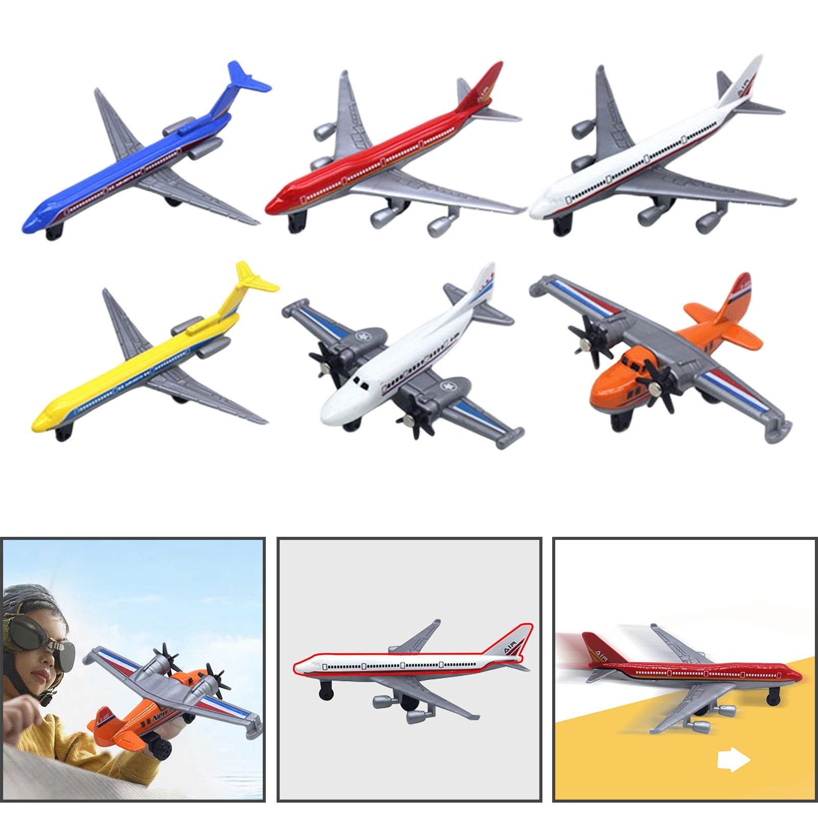 Amazon | Generic 1:64スケールの金属合金製戦闘機模型飛行機6点セット