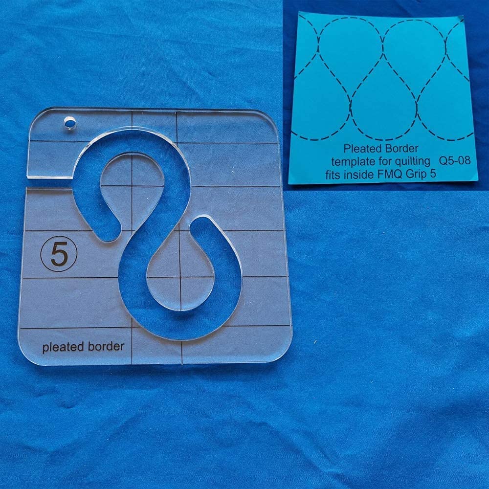 Pleated Border Template for Quilting Fits Inside FMQ Grip 5 - Image 2