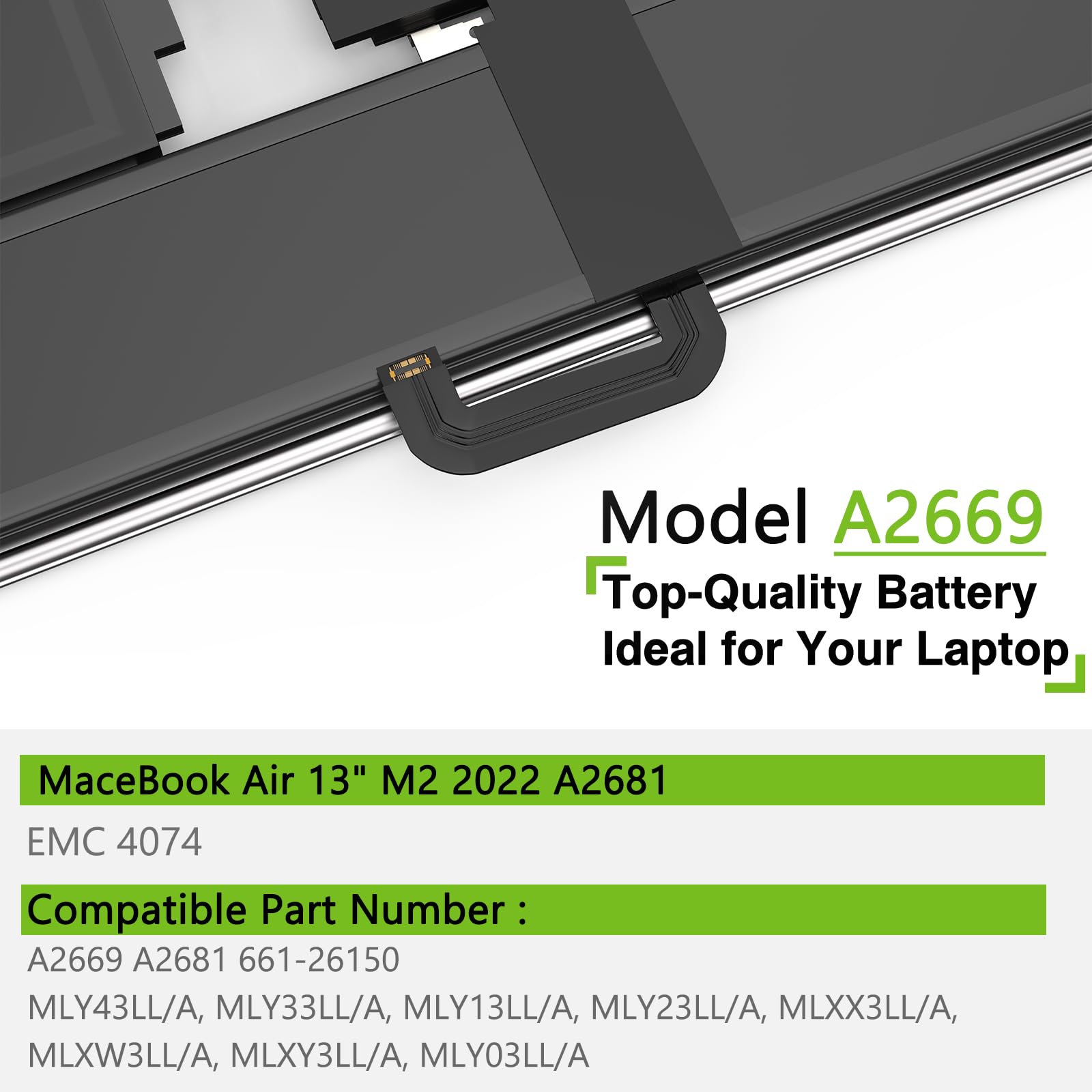 Amazon.com: A2669 A2681 Laptop Battery 52.6Wh Replacement for