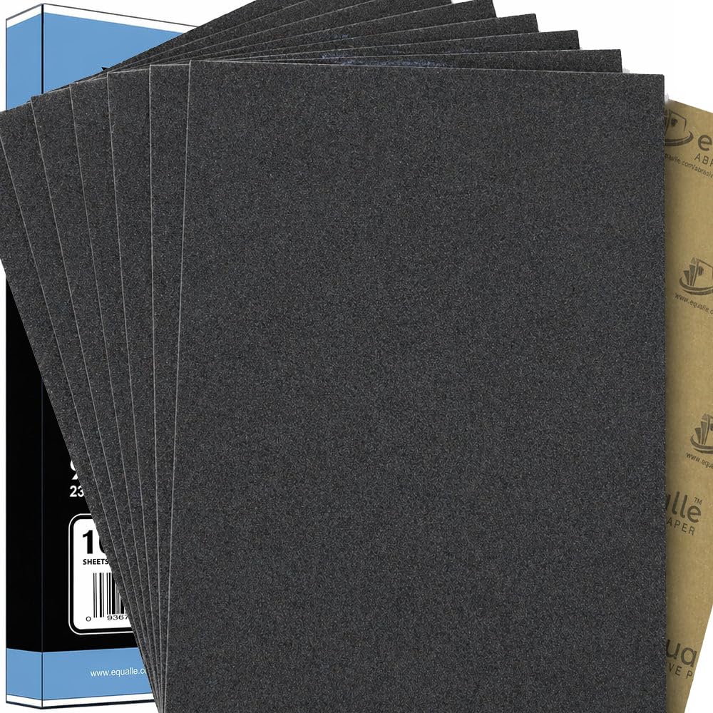 Papel abrasivo | 50 hojas | Grano 600 | Super fino | 9" x 11" | Papel de lija impermeable