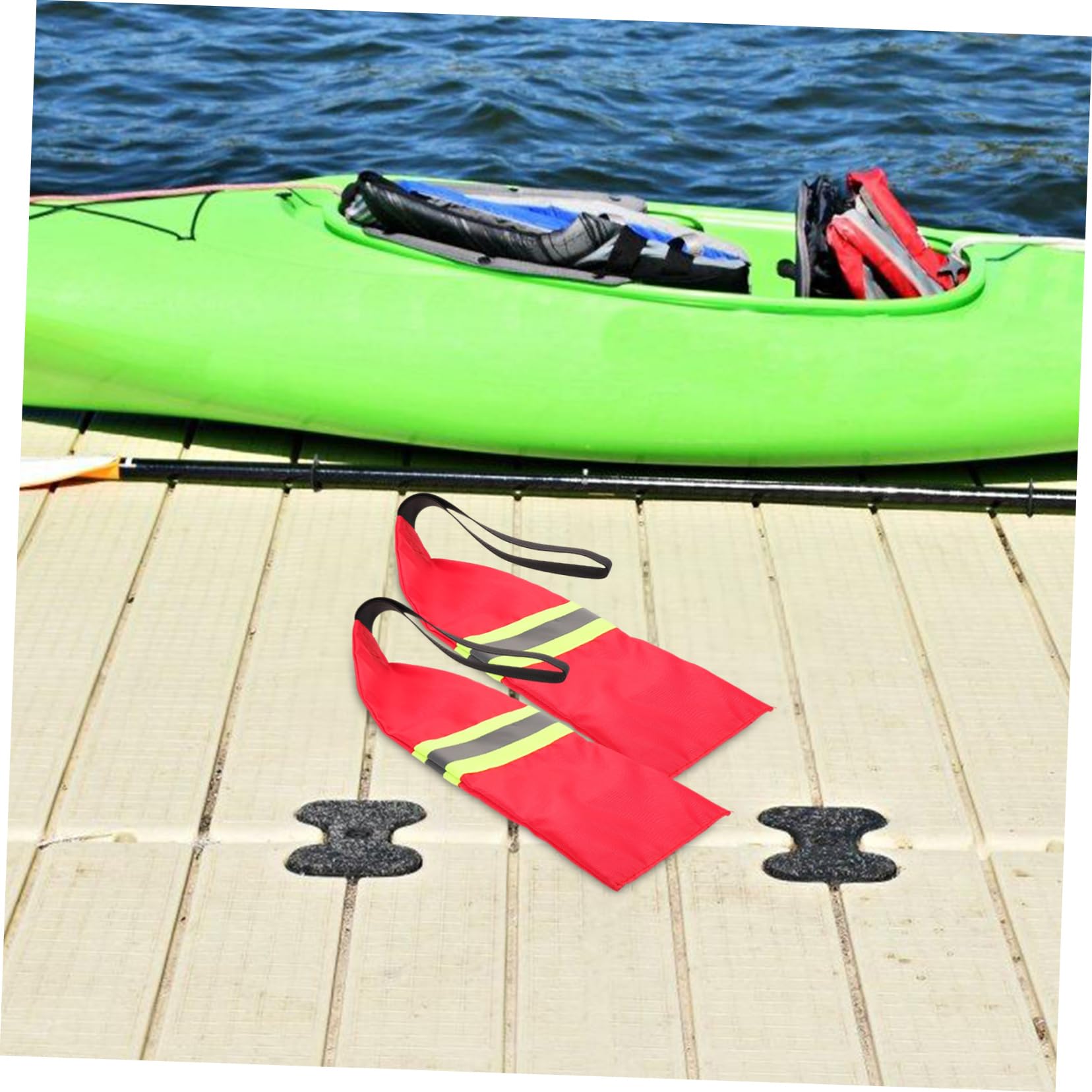 Kisangel Banderas De Seguridad para Kayak Bandera Reflectante Oxford para Remolque De Y Kayaks Accesorios De Alta Visibilidad para Navegación Segura 2 Piezas X 4