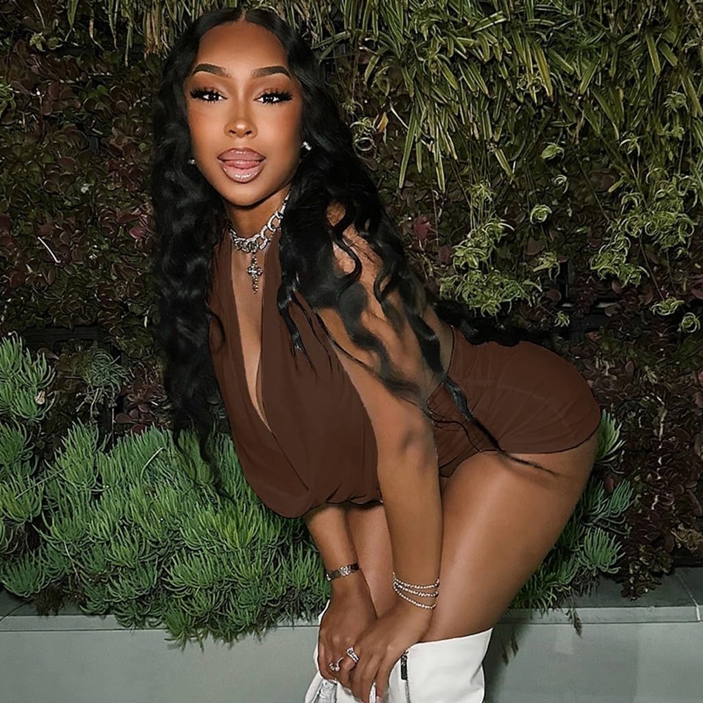 Sexy Two Piece Outfits for Women Club Night Stretchy Backless See Through Club Outfits for Women Sexy Clubwear 2026 - Image 5