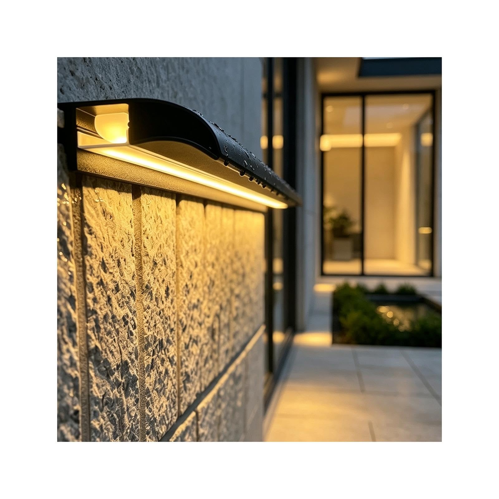 Czarna aluminiowa listwa okapowa LED, przycięta na zamówienie do tarasów
