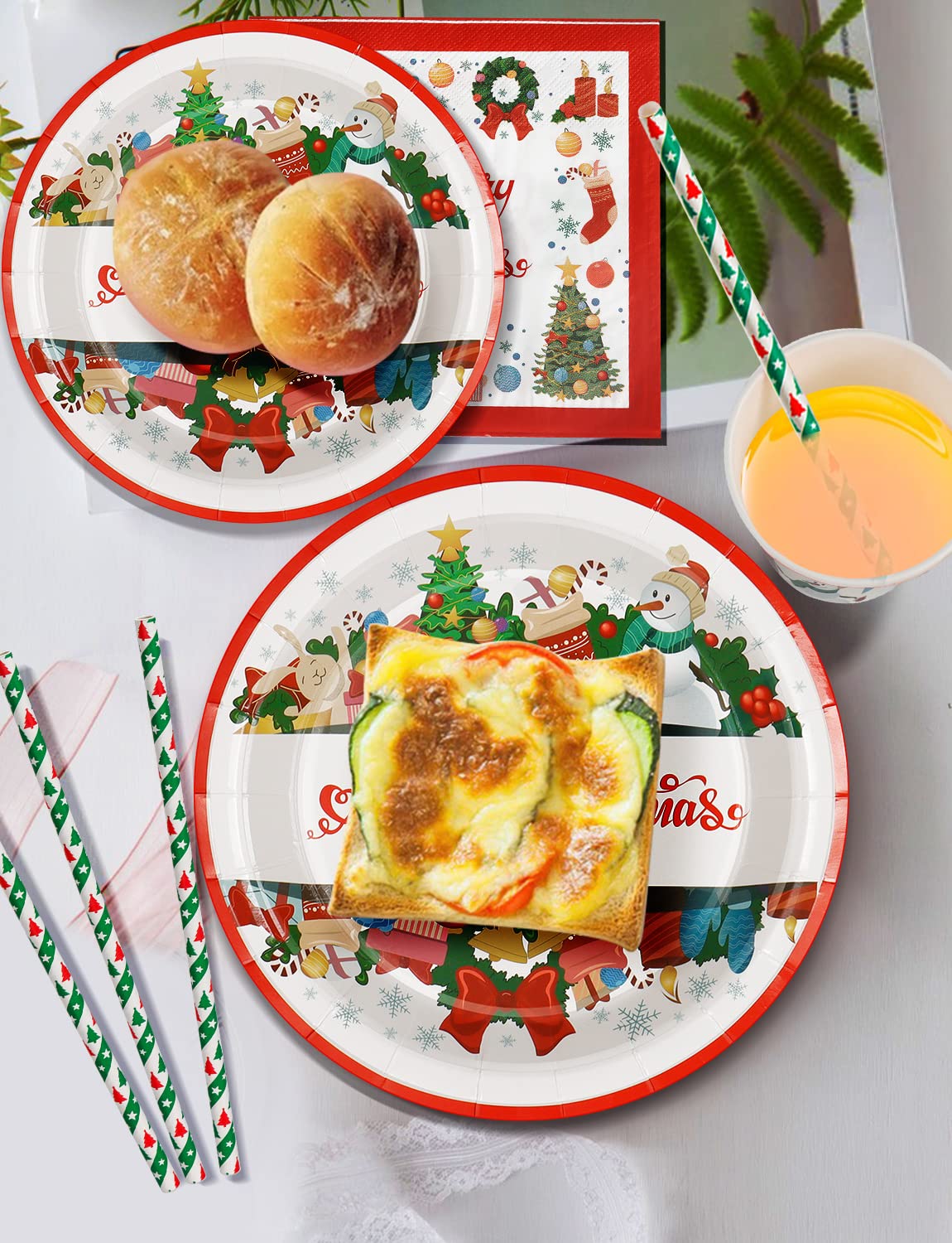 Shipenophy Vaisselle En Papier Assiettes En Papier Jetables à Motif De