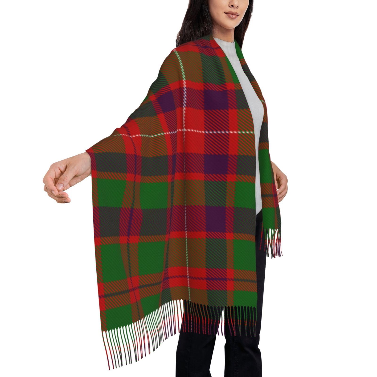 peiyeety Scottish Clan Geddes Tartan PlaidScarf for Women Tartan Soft Cashmere Feel Pashmina Shawl Wraps, Cozy and Lightweight for Daily & Holiday Wear