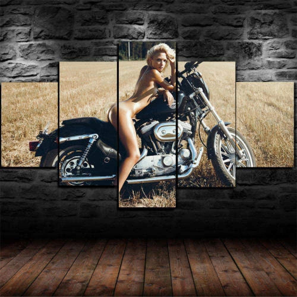 Tableau 5 parties moto en impression HD et toile tendue de luxe