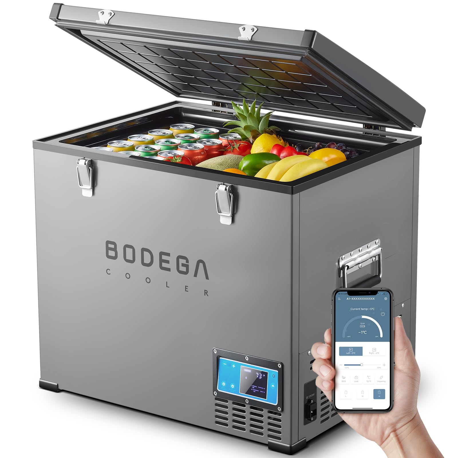 BODEGACOOLER 12 Volt Car Refrigerator, Car Fridge Portable Freezer